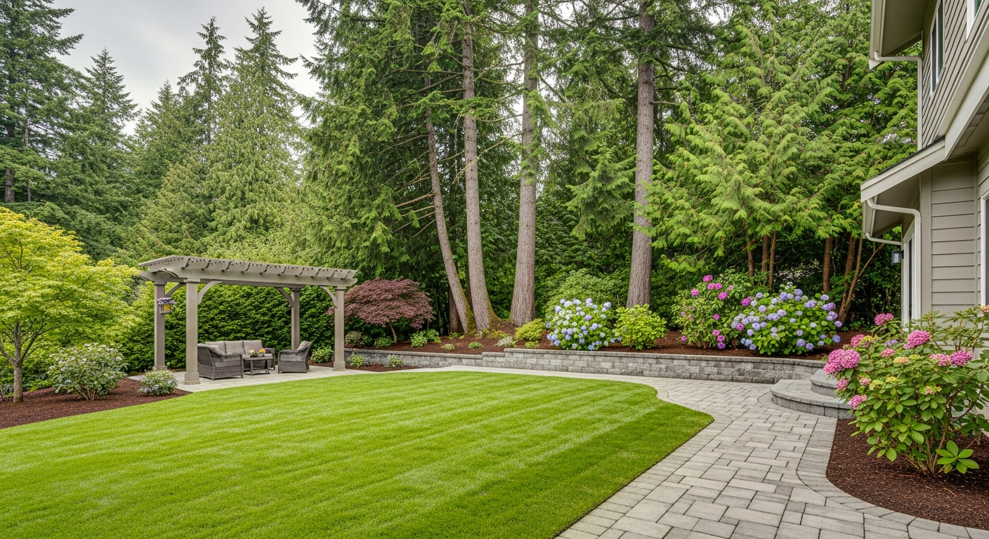 Luxury residential landscaping in Tacoma
